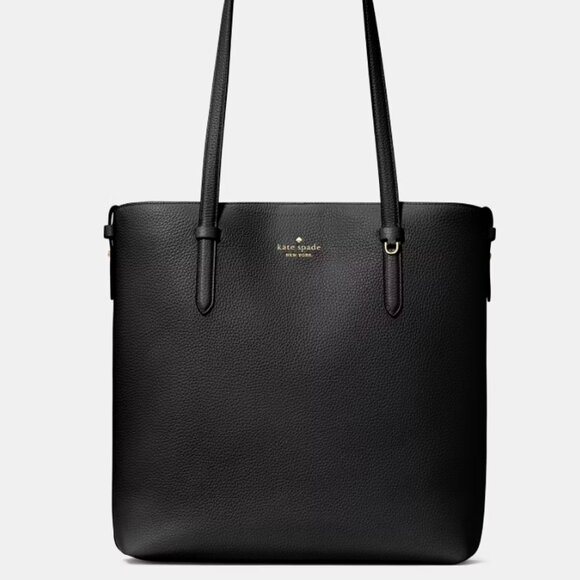 NWT Kate Spade Juliette Leather Medium Black Tote (KN188) - Picture 2 of 5